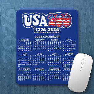 2026 Calendar - Spirit of 76 - America's USA 250 Mouse Pad