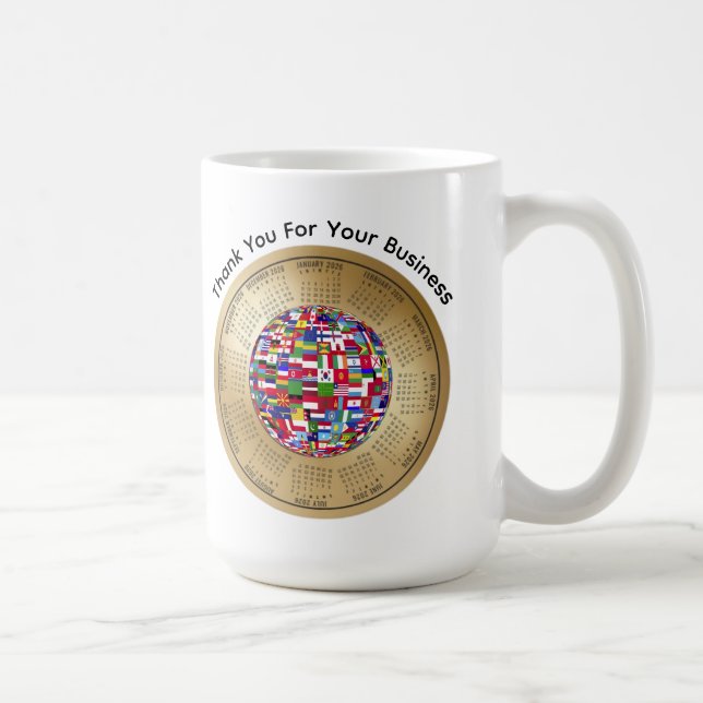 2026 Calendar - Thank You For Your Business Coffee Coffee Mug (Right)