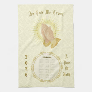 2026 Calendar Towel In God We Trust