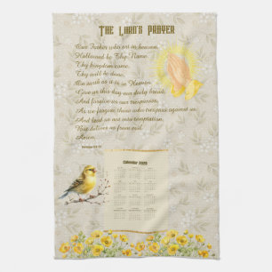 2026 Calendar Towel The Lord's Prayer