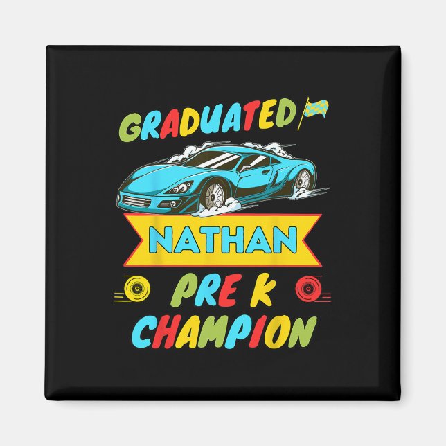 2026 Car Nathan Personalised Last Day Of Pre K Gra Magnet (Front)
