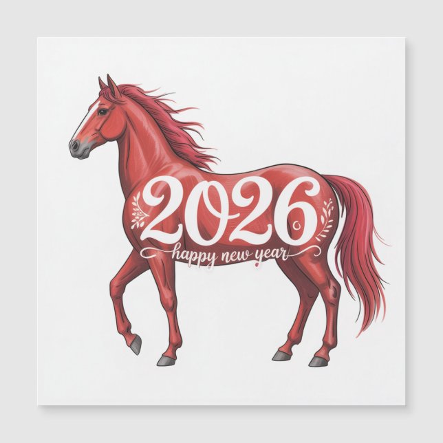 2026 Card Red Horse magnetic card  (Front)