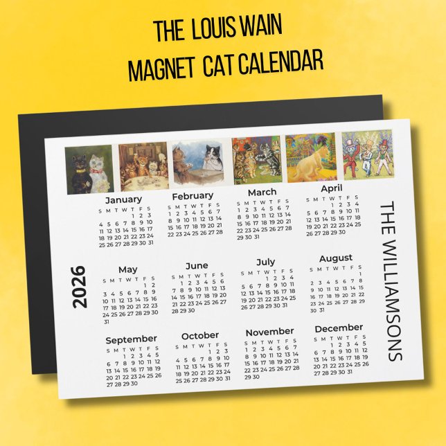 2026 Cats of Louis Wain Magnet Calendar  (Creator Uploaded)
