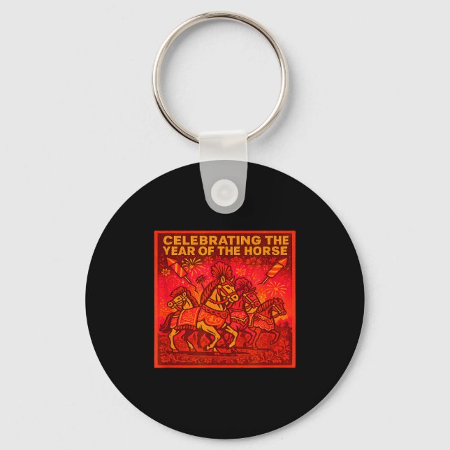 2026 Chinese New Year - Celebrating The Year Of Th Key Ring (Front)