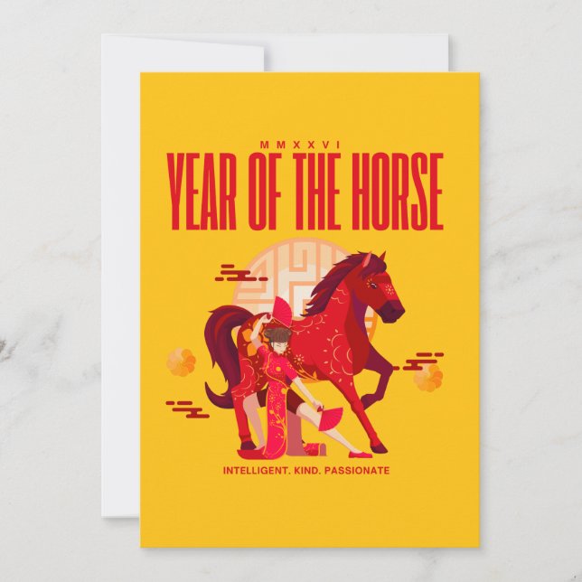 2026 Chinese New Year Horse  Announcement (Front)