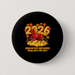 2026 Chinese New Year Of The Horse Lunar Zodiac 6 Cm Round Badge