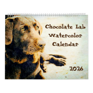 2026 Chocolate Lab Dog Lama Gift Labrador Lovers  Calendar