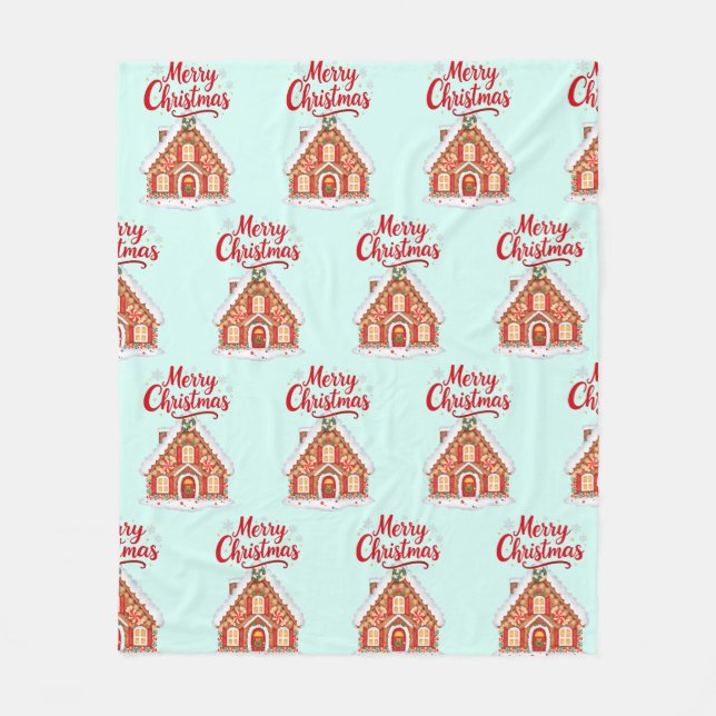 2026 Christmas House Fleece Blanket (Front)