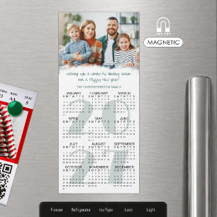 2026 Christmas Photo 2027 Calendar Magnetic Card