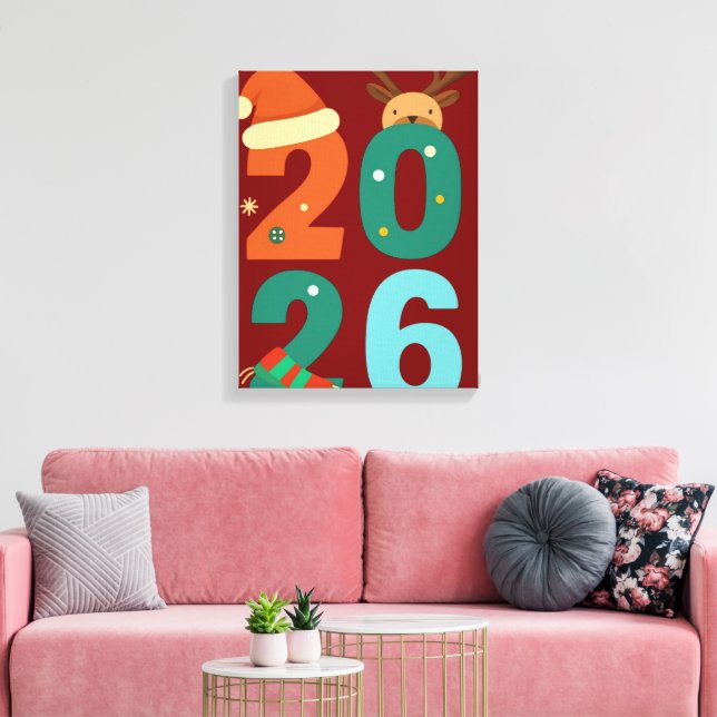 2026 Christmas Vibes 🎅✨ Canvas Print (Insitu(LivingRoom))
