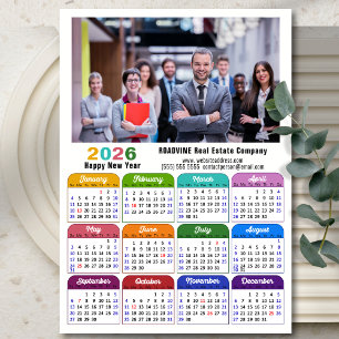 2026 Colour Calendar US Holidays Corporate Magneti