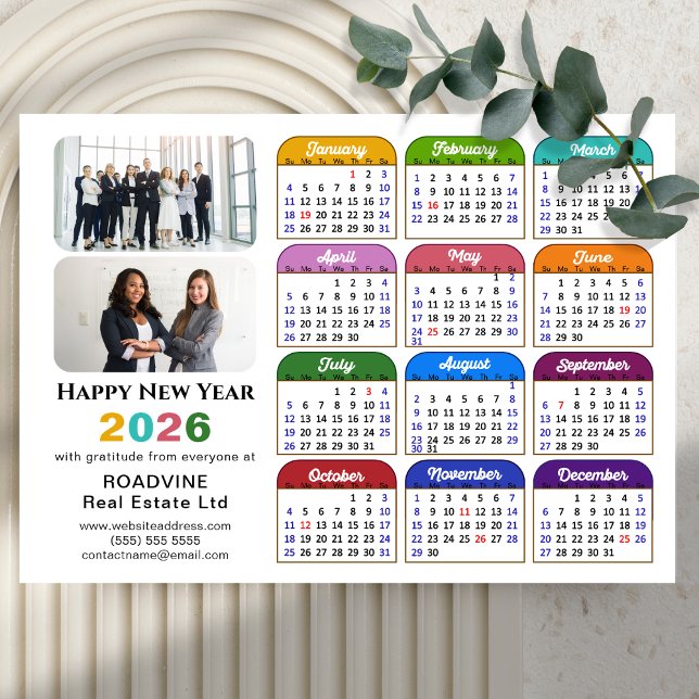 2026 Colour Calendar US Holidays Corporate Magneti (Creator Uploaded)