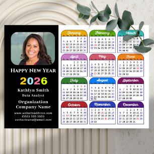 2026 Colour Calendar US Holidays Corporate Magneti