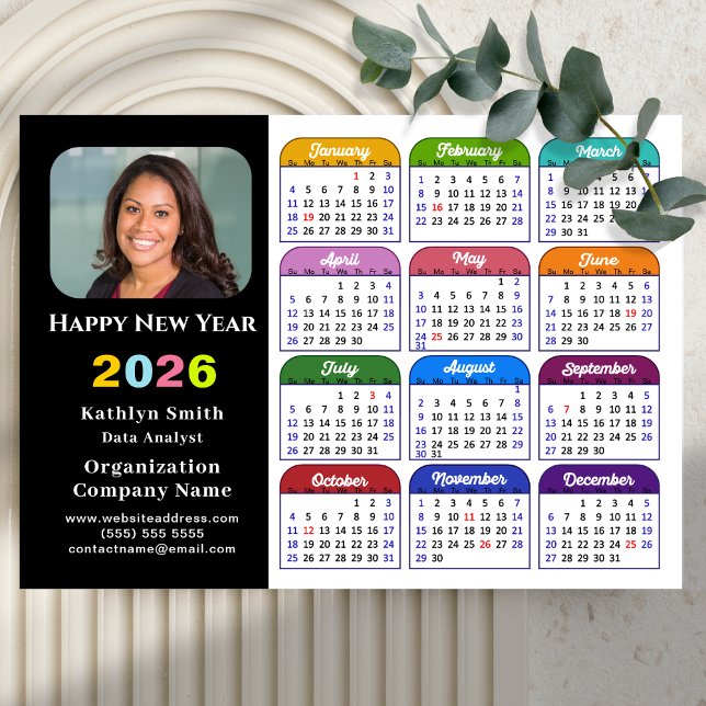 2026 Colour Calendar US Holidays Corporate Magneti (Creator Uploaded)