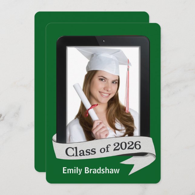 2026 Commencement Graduation Electronic Tablet Invitation (Front/Back)