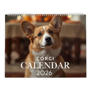 2026 Corgi Calendar   12 Month Wall Calendar