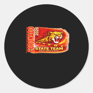 2026 Coronado State T-shirt.png Classic Round Sticker