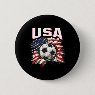 2026 Cup Flag Soccer Pride Fun Family Usa 6 Cm Round Badge