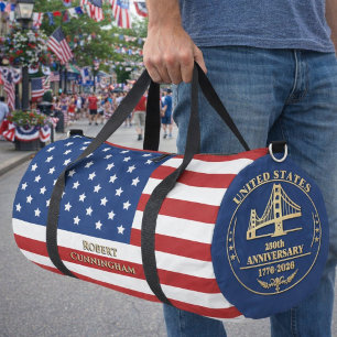 2026 Custom Name USA 250 Years Commemorative Duffle Bag