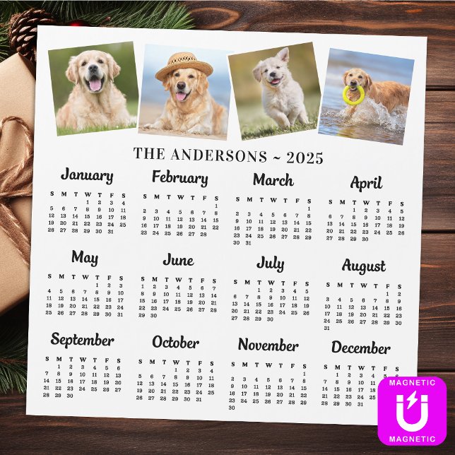 2026 Custom Photo Family Pet Dog 12 Month Calendar (Creator Uploaded)