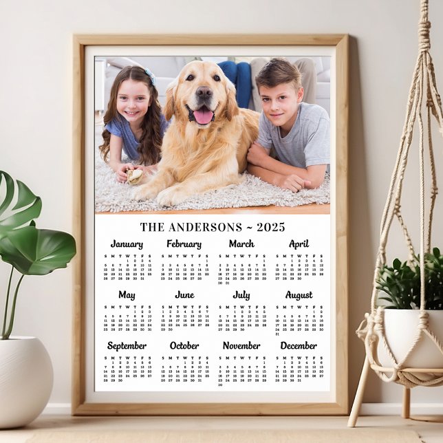 2026 Custom Photo New Year 12 Month Calendar Poster (Creator Uploaded)