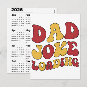 2026 Dad Jokes Advent Calendar Christmas Countdown Holiday Postcard