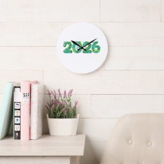 2026 Eco Green Energy Concept  Large Clock