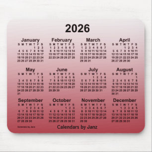 2026 Faded Cherry Calendar by Janz Mouse Pad