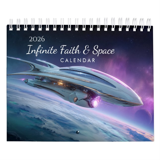 2026 Faith Biblical Verse Space Wall Calendar  (Cover)