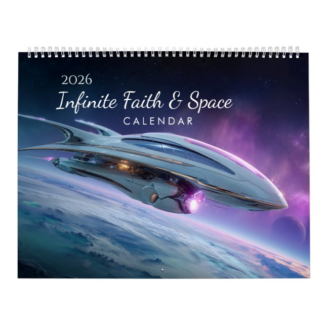 2026 Faith Biblical Verse Space Wall Calendar  (Cover)