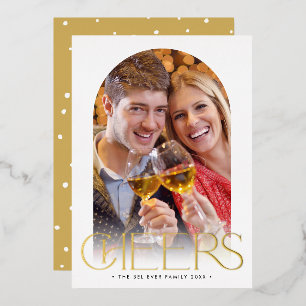 2026 FAMILY PHOTO minimal arch CHEERS gold