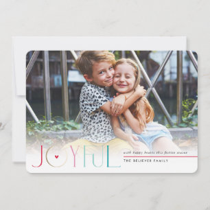 2026 FAMILY PHOTO modern kids JOYFUL heart Announcement