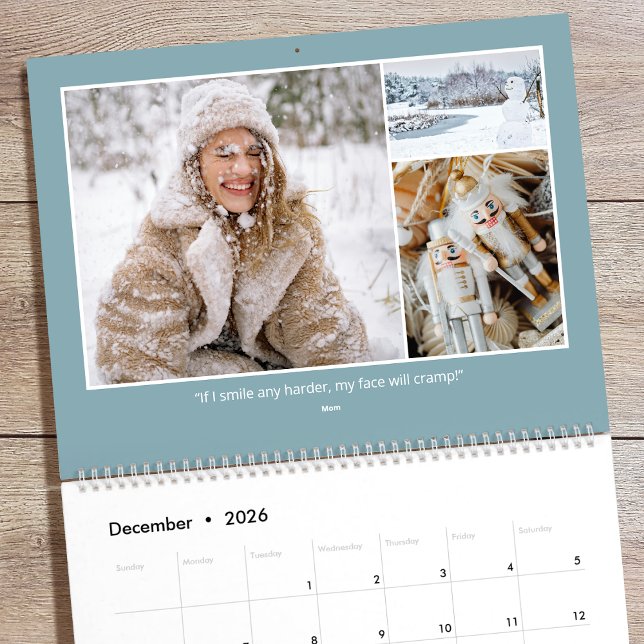2026 Family Quotes & Funny Sayings Custom Photo Calendar (Creator Uploaded)