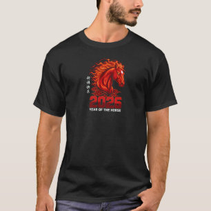 2026 Fire Horse Chinese New Year Zodiac apparel T-Shirt