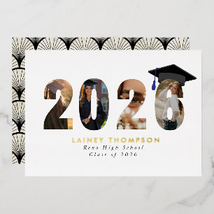 2026 Foil Typography Geometric Grad Announcement