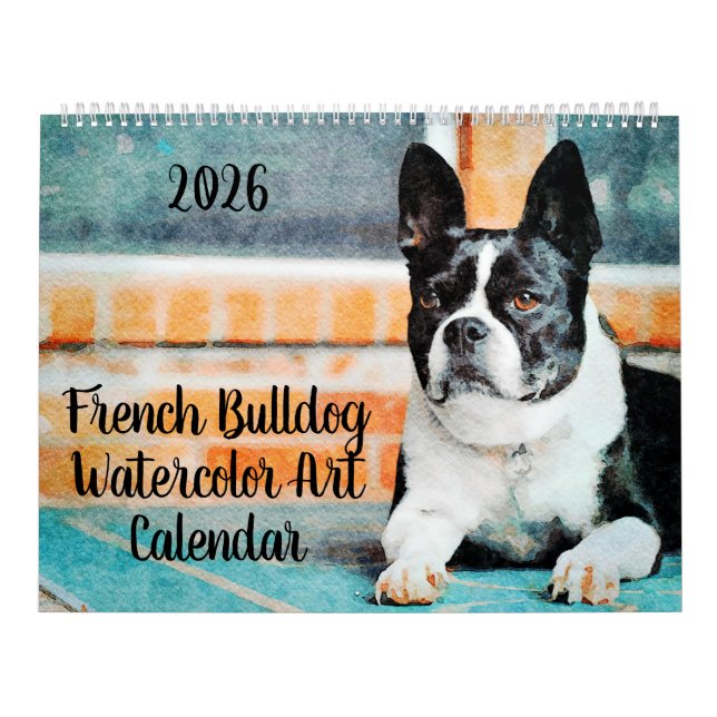 2026 French Bulldog Dog Mama Frenchie Lovers Gift Calendar (Cover)