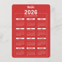 2026 French Red Calendar
