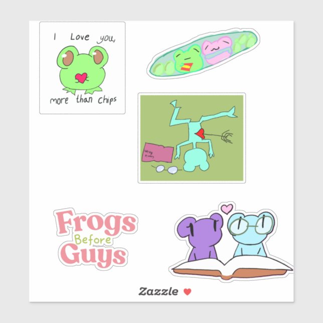 2026 frog Valentine pack Sticker (Sheet)