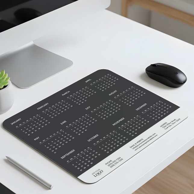 2026 Full Year Calendar Business Logo Promotional Mouse Pad (Creator Uploaded)