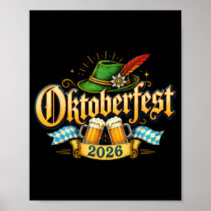 2026 german beer festival bavarian drinking poster