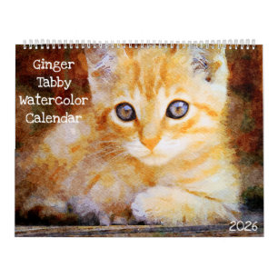 2026 Ginger Tabby Cat Lover Owner Marmalade Cat Calendar