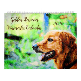 2026 Golden Retriever Dogs Golden Owner gift Calendar
