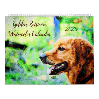 2026 Golden Retriever Dogs Golden Owner gift Calendar
