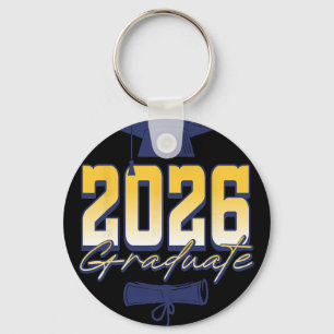 2026 Graduate Graduation Cap Diploma  Key Ring