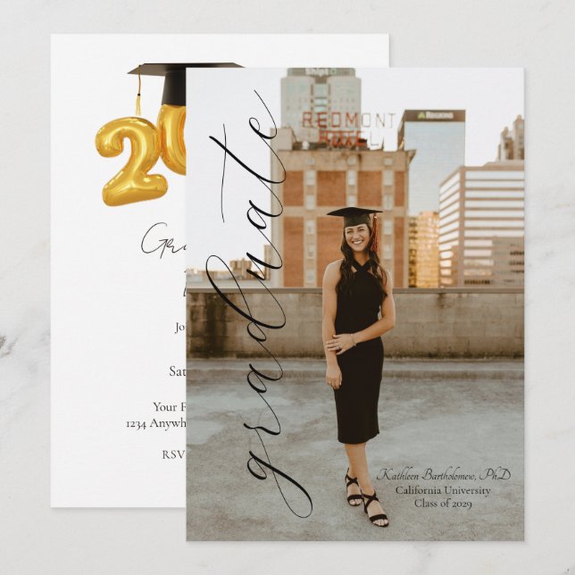 2026 Graduation Announcement & Party Invitation  (Front/Back)