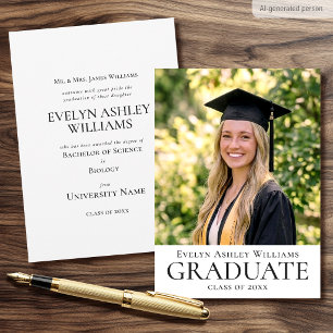 2026 Graduation Announcement Photo Card Classic