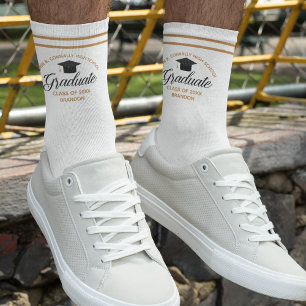 2026 Graduation Chic Custom High School Graduate Socks