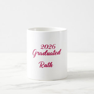 2026 Graduation coffee mug Customise name mug
