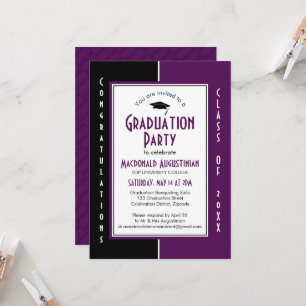 2026 GRADUATION Custom PURPLE Graduate of Law Invitation