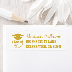 2026 Graduation Personalised Grad Return Address